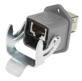 Harting Connector, powder-coated, 8 contacts, size 3A Harting